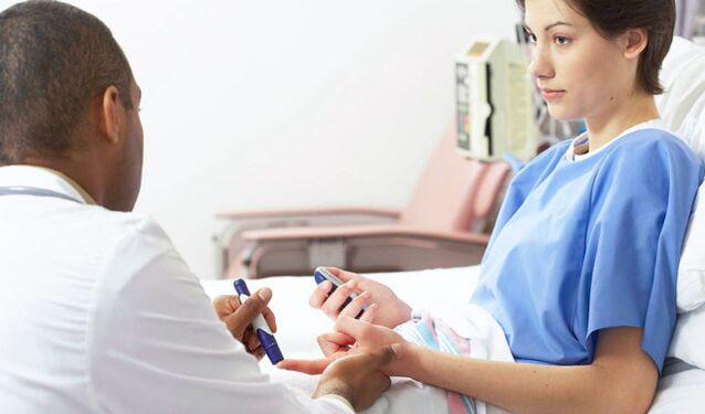 Measuring glucose levels in the blood will help diagnose diagnosis